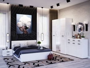 НЭНСИ NEW Кровать 1,6 м с ПМ (Белый глянец холодный/Белый) в Копейске - kopejsk.ok-mebel.com | фото 2